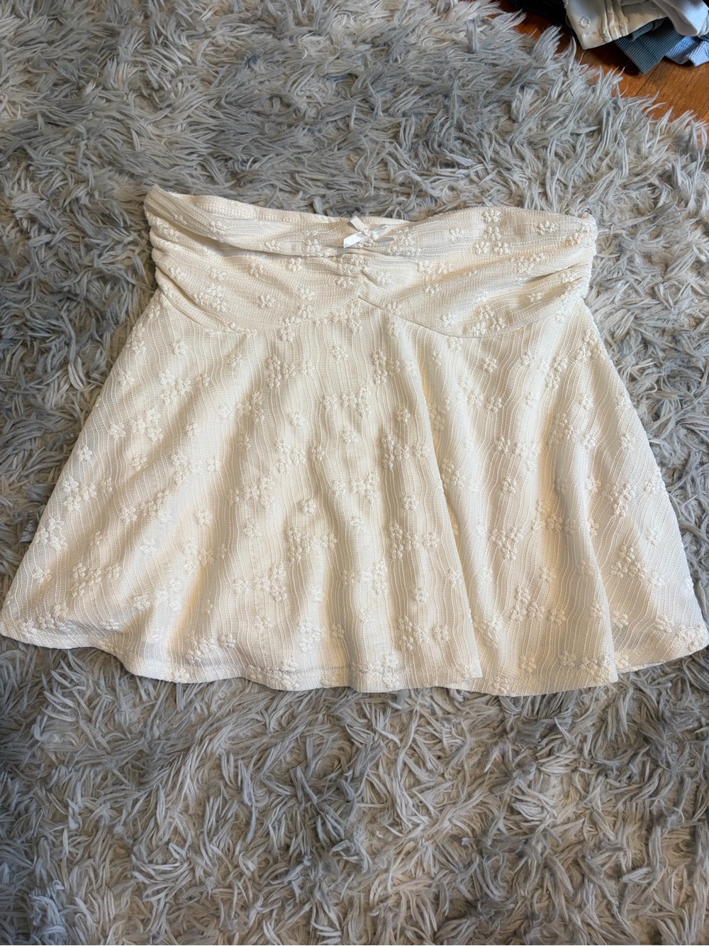Strapless Cream Top